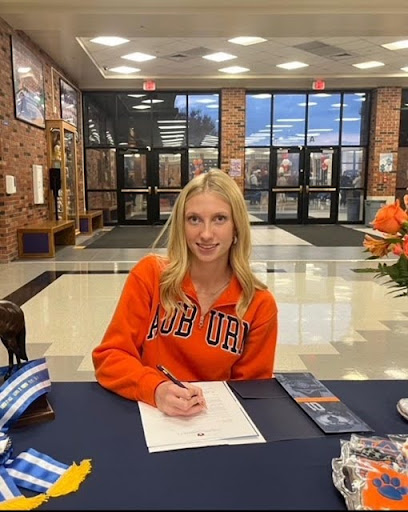 Abbie Eddy (12) signs to Auburn University.