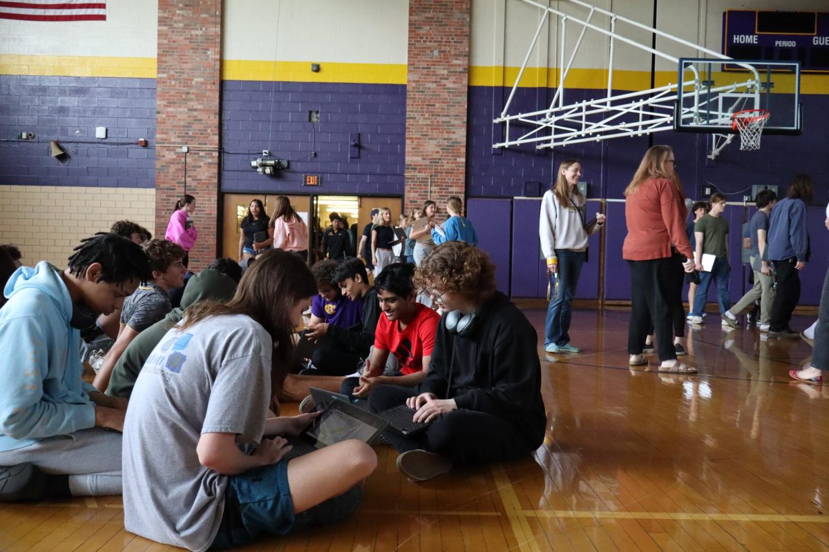 Students testing the limits of Hickman’s ability to hold online testing during 2nd block April 24, 2025.
