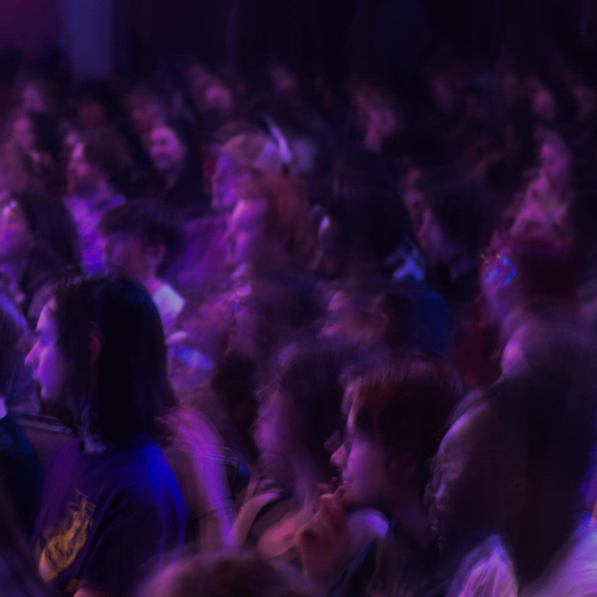 Hickman students listen to Kareem's performance. "I hope students leave these events feeling proud of their school community and understanding that celebration is also educational," Knighten said.