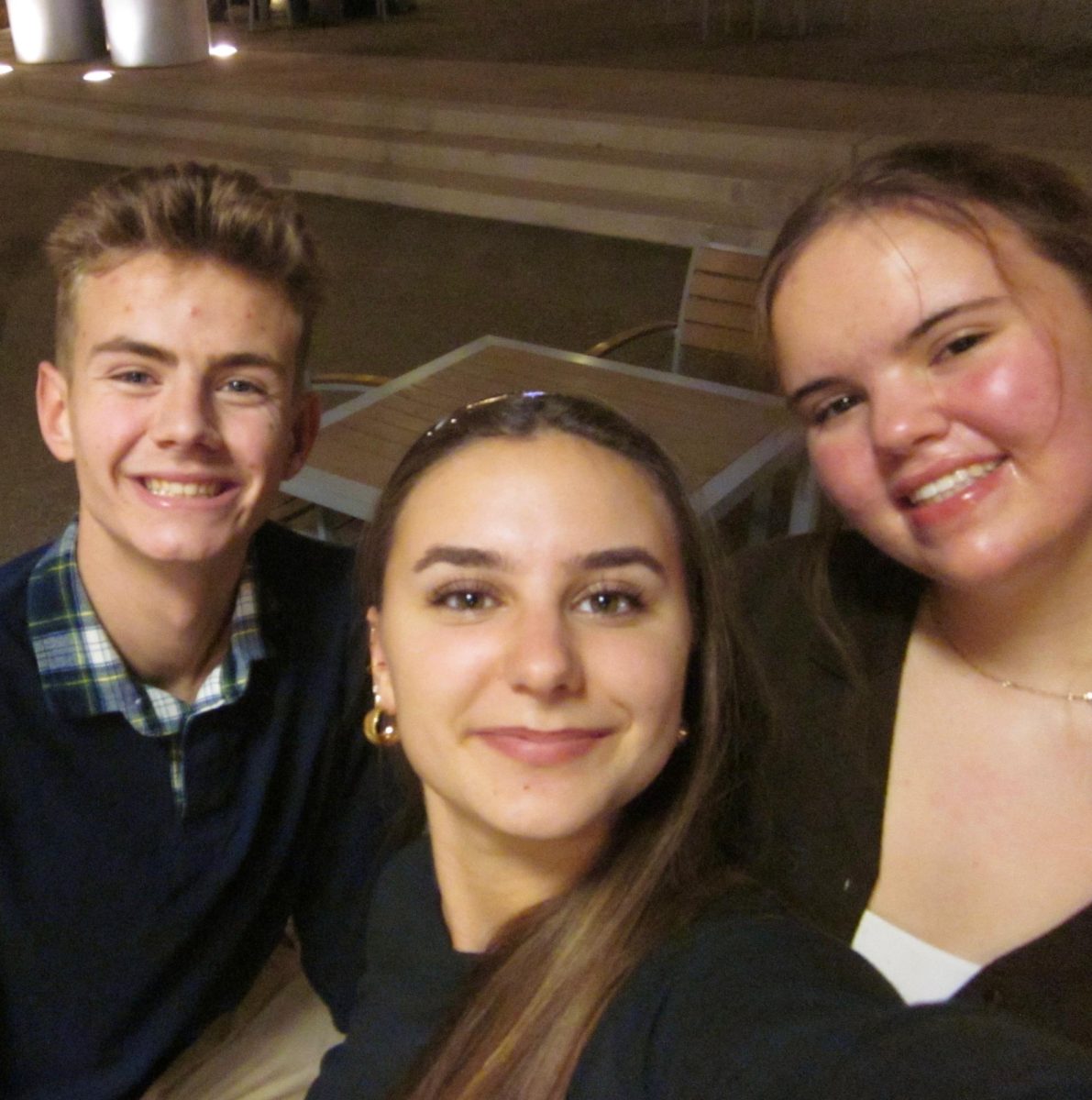Alli Kaufman (middle) poses with Editor-in-Chief Ben Drury (right) and fellow Managing Editor Tessa Johnson (left)